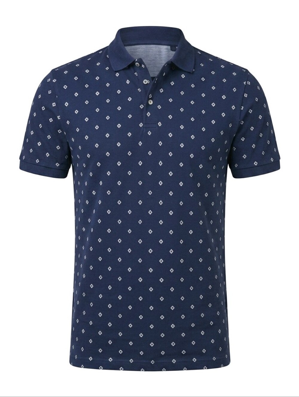 Vtg Ralph Lauren Polo Shirt Mens Large Blue Foulard Micro Geometric Golf Rugby